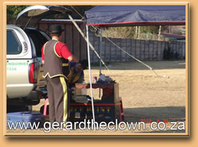 off loading equipment at a festival